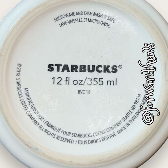2018 Starbucks Mermaid 12 Ounce Ceramic Mug - Picture 7 of 8